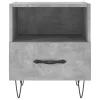 2 db betonszürke szerelt fa éjjeliszekrény 40 x 35 x 47,5 cm