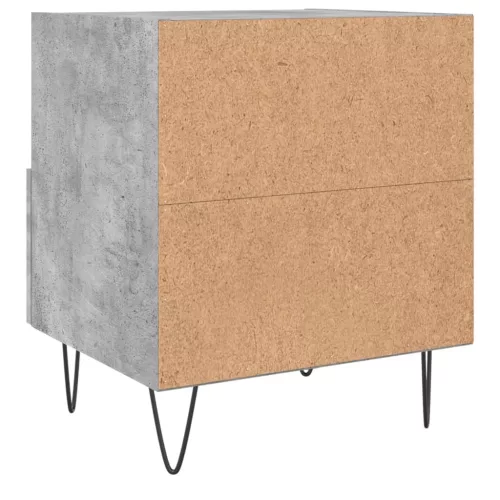 2 db betonszürke szerelt fa éjjeliszekrény 40 x 35 x 47,5 cm