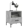 2 db betonszürke szerelt fa éjjeliszekrény 40 x 35 x 47,5 cm