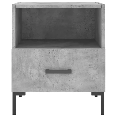 2 db betonszürke szerelt fa éjjeliszekrény 40 x 35 x 47,5 cm