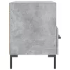 2 db betonszürke szerelt fa éjjeliszekrény 40 x 35 x 47,5 cm