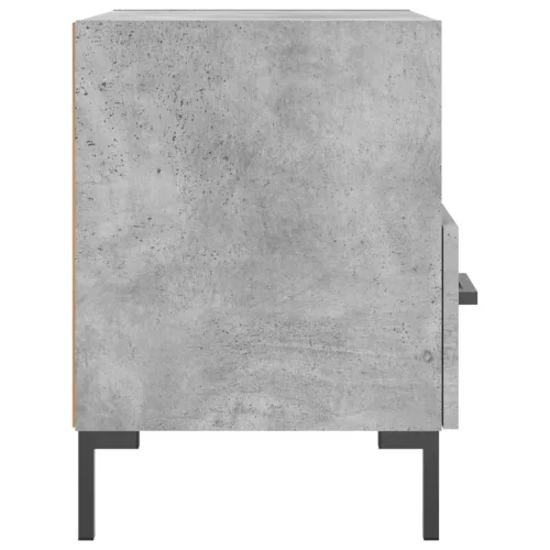 2 db betonszürke szerelt fa éjjeliszekrény 40 x 35 x 47,5 cm