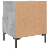 2 db betonszürke szerelt fa éjjeliszekrény 40 x 35 x 47,5 cm