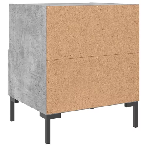 2 db betonszürke szerelt fa éjjeliszekrény 40 x 35 x 47,5 cm