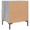2 db szürke sonoma színű szerelt fa éjjeliszekrény 40x35x47,5cm