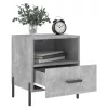 2 db betonszürke szerelt fa éjjeliszekrény 40 x 35 x 47,5 cm