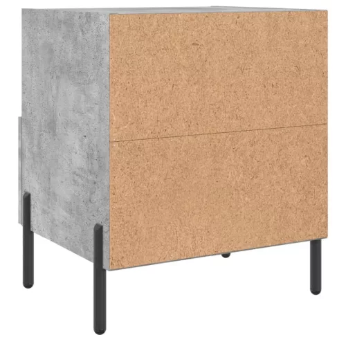 2 db betonszürke szerelt fa éjjeliszekrény 40 x 35 x 47,5 cm