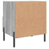 2 db szürke sonoma színű szerelt fa éjjeliszekrény 40x35x47,5cm