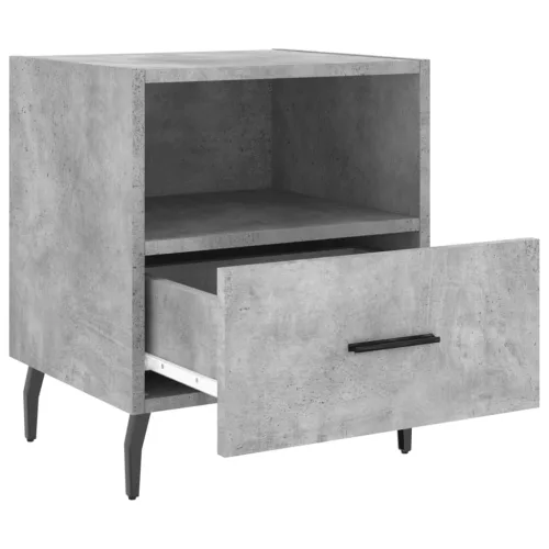 2 db betonszürke szerelt fa éjjeliszekrény 40 x 35 x 47,5 cm