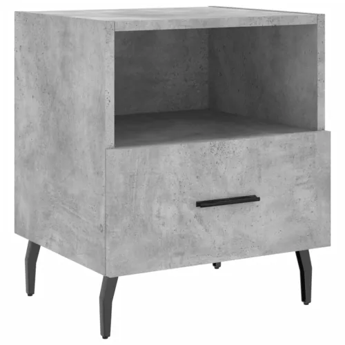 2 db betonszürke szerelt fa éjjeliszekrény 40 x 35 x 47,5 cm