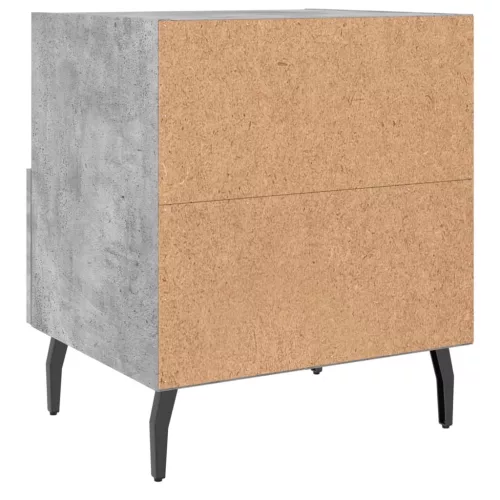 2 db betonszürke szerelt fa éjjeliszekrény 40 x 35 x 47,5 cm