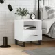 Fehér szerelt fa éjjeliszekrény 40 x 35 x 47,5 cm