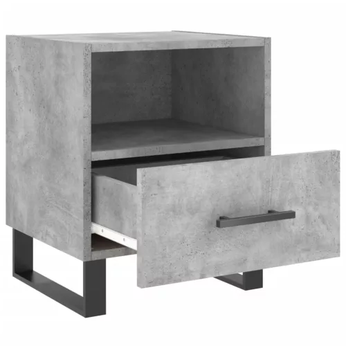 Betonszürke szerelt fa éjjeliszekrény 40 x 35 x 47,5 cm