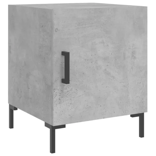 2 db betonszürke szerelt fa éjjeliszekrény 40 x 40 x 50 cm