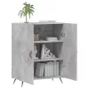 Betonszürke szerelt fa tálalószekrény 69,5 x 34 x 90 cm