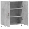 Betonszürke szerelt fa tálalószekrény 69,5 x 34 x 90 cm