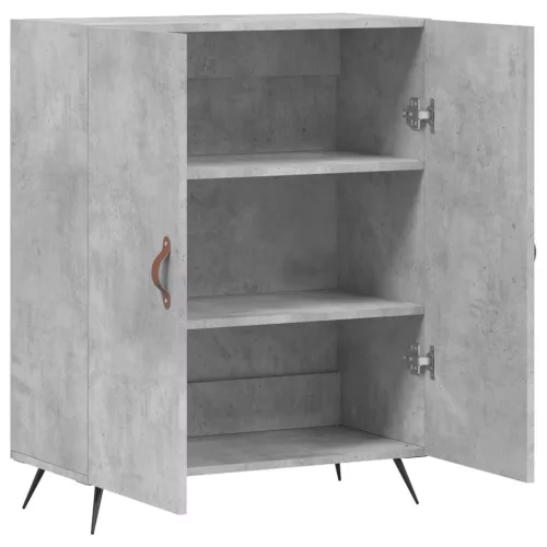 Betonszürke szerelt fa tálalószekrény 69,5 x 34 x 90 cm