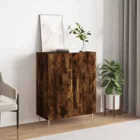   Füstös tölgy színű szerelt fa tálalószekrény 69,5 x 34 x 90 cm