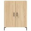 Sonoma tölgy színű szerelt fa tálalószekrény 69,5 x 34 x 90 cm