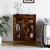 Füstös tölgy színű szerelt fa tálalószekrény 69,5 x 34 x 90 cm