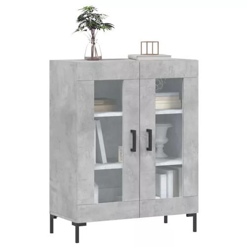 Betonszürke szerelt fa tálalószekrény 69,5 x 34 x 90 cm