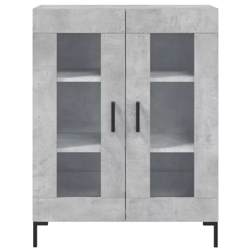 Betonszürke szerelt fa tálalószekrény 69,5 x 34 x 90 cm