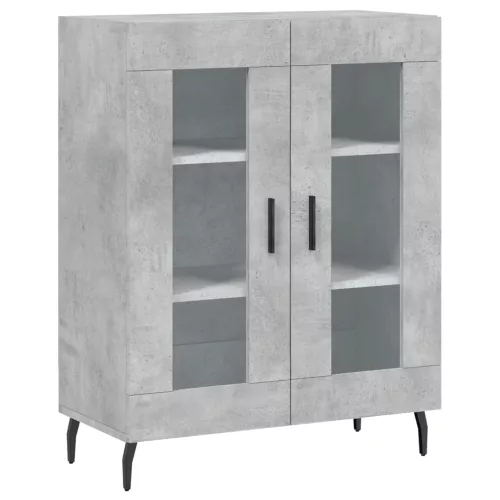 Betonszürke szerelt fa tálalószekrény 69,5 x 34 x 90 cm