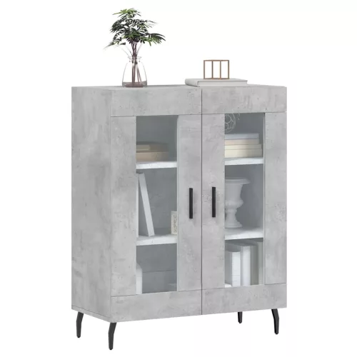 Betonszürke szerelt fa tálalószekrény 69,5 x 34 x 90 cm