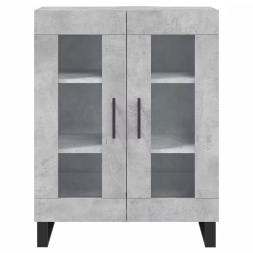 Betonszürke szerelt fa tálalószekrény 69,5 x 34 x 90 cm