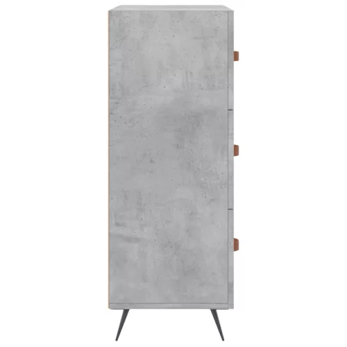 Betonszürke szerelt fa komód 69,5 x 34 x 90 cm