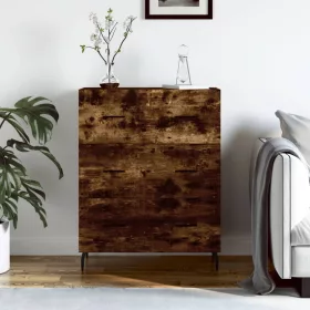   Füstös tölgy színű szerelt fa tálalószekrény 69,5 x 34 x 90 cm