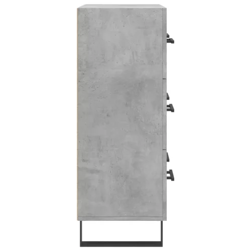 Betonszürke szerelt fa tálalószekrény 69,5 x 34 x 90 cm