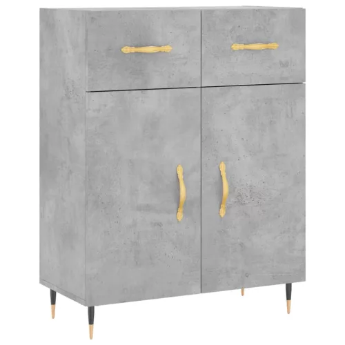 Betonszürke szerelt fa tálalószekrény 69,5 x 34 x 90 cm