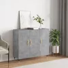 Betonszürke szerelt fa tálalószekrény 90 x 34 x 80 cm