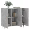 Betonszürke szerelt fa tálalószekrény 90 x 34 x 80 cm