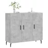 Betonszürke szerelt fa tálalószekrény 90 x 34 x 80 cm