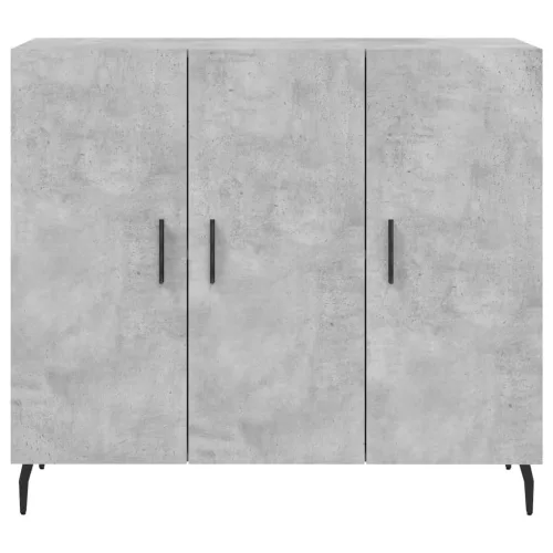 Betonszürke szerelt fa tálalószekrény 90 x 34 x 80 cm