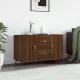Barna tölgyszínű szerelt fa tálalószekrény 100 x 36 x 60 cm