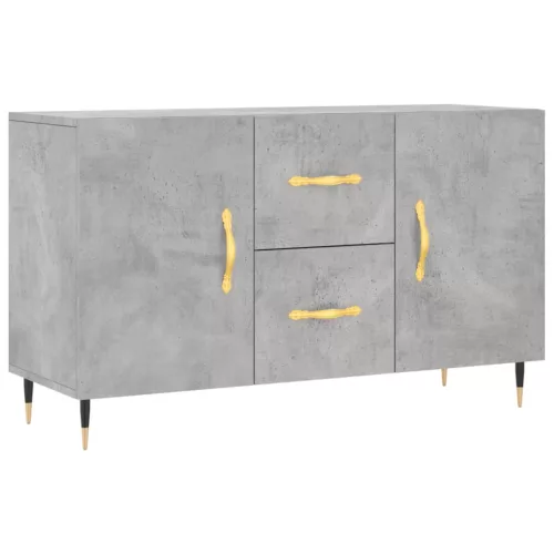 Betonszürke szerelt fa tálalószekrény 100 x 36 x 60 cm