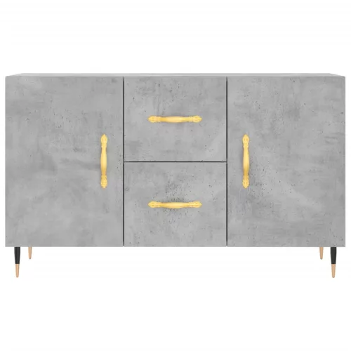 Betonszürke szerelt fa tálalószekrény 100 x 36 x 60 cm
