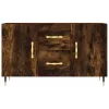 Füstös tölgy színű szerelt fa tálalószekrény 100 x 36 x 90 cm