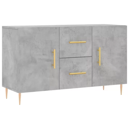 Betonszürke szerelt fa tálalószekrény 100 x 36 x 60 cm