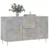 Betonszürke szerelt fa tálalószekrény 100 x 36 x 60 cm
