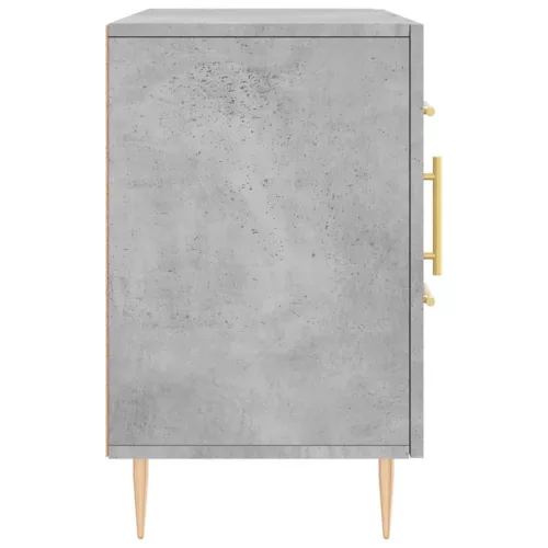 Betonszürke szerelt fa tálalószekrény 100 x 36 x 60 cm