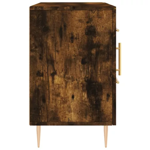 Füstös tölgy színű szerelt fa tálalószekrény 100 x 36 x 90 cm