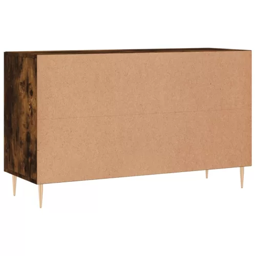 Füstös tölgy színű szerelt fa tálalószekrény 100 x 36 x 90 cm