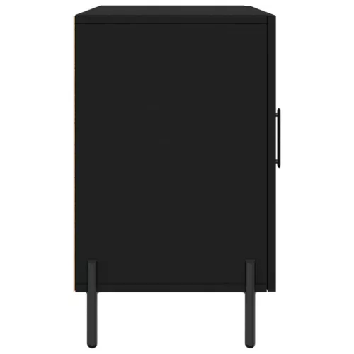 Fekete szerelt fa tálalószekrény 100 x 36 x 60 cm