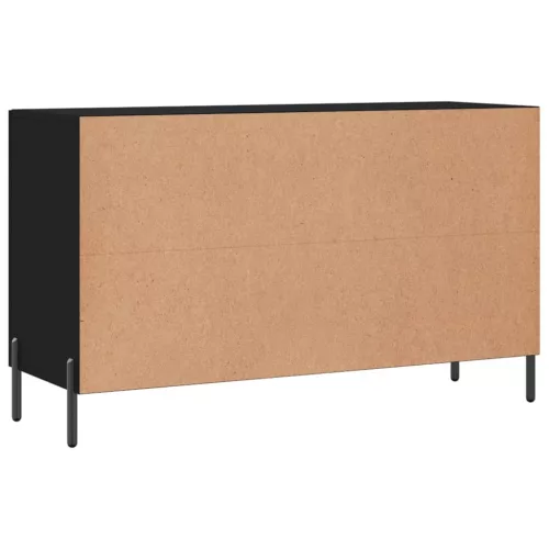 Fekete szerelt fa tálalószekrény 100 x 36 x 60 cm