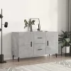 Betonszürke szerelt fa tálalószekrény 100 x 36 x 60 cm