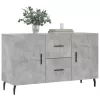 Betonszürke szerelt fa tálalószekrény 100 x 36 x 60 cm